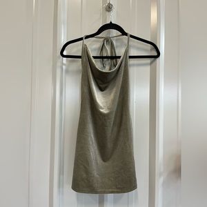 Green velvet mini dress size XS-S